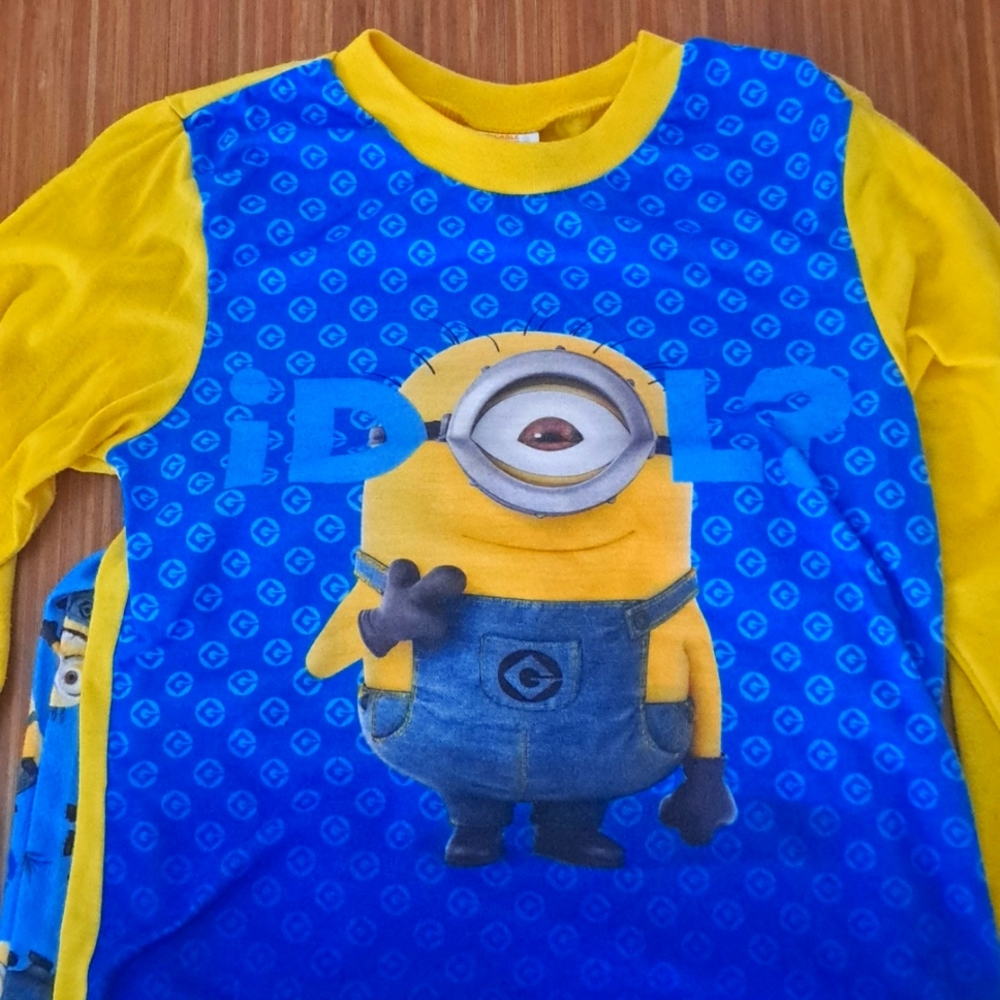 Kids Blue and Yellow Minion Pajamas